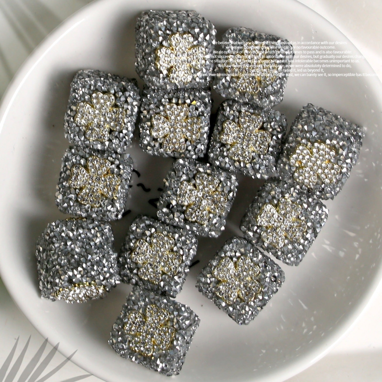 Wholesale 5pcs/pack Black cube sugar diamond DIY beads